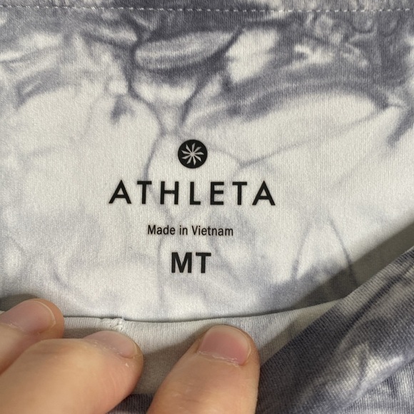 Athleta salutation powervita tie dye leggings gas women’s medium tall EUC - Picture 2 of 4